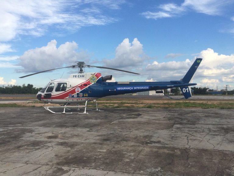 Helicóptero da SSP resgata criança com trauma grave no Careiro Castanho