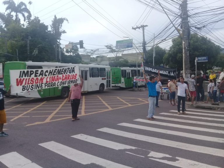 Manifestação contra Wilson Lima Fracassa e mobiliza 20 pessoas