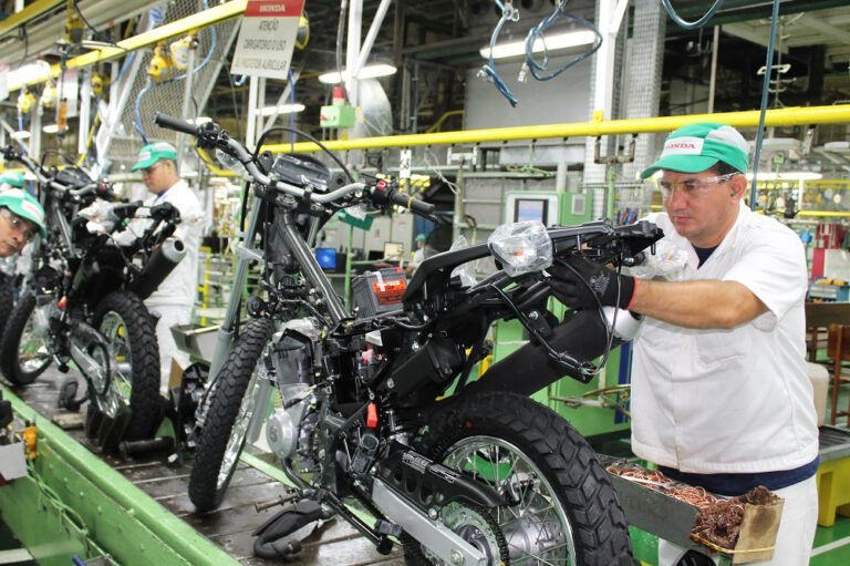 produção de motocicletas