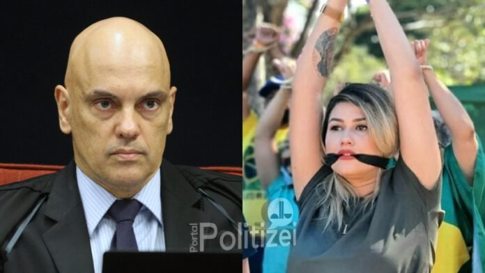 Foto: Politizei Moraes deixa sara winter presa por mais cinco dias