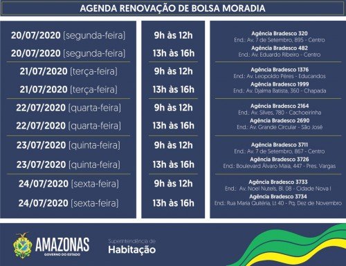 Amanhã (20), Governo inicia renovação de bolsa-moradia das famílias do Monte Horebe