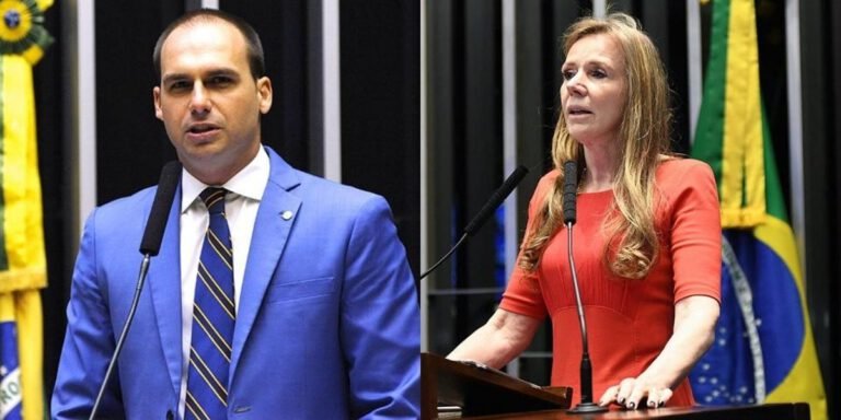 Vanessa ataca Eduardo Bolsonaro e leva resposta: ‘Olhe-se no espelho’
