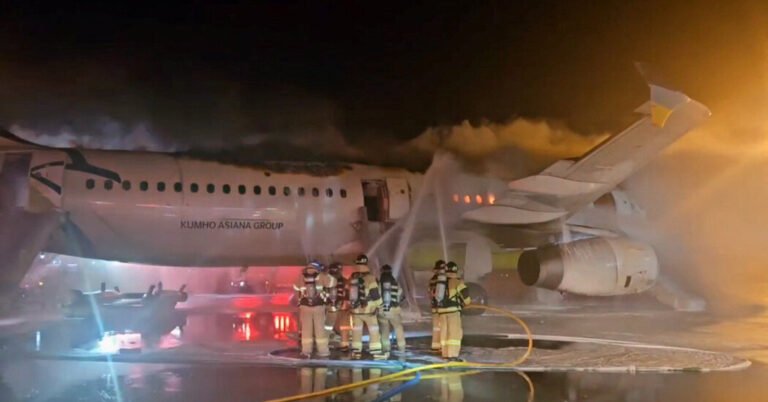 Air Busan Plane Catches Fire at South Korean Airport