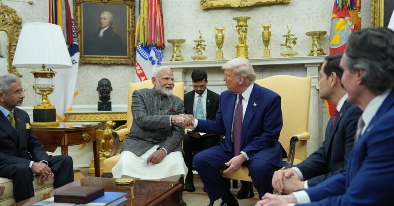 Trump e Modi empurem disputas em segundo plano na visita da Casa Branca
