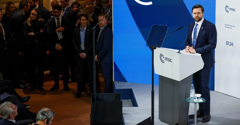 Vance diz aos europeus para parar de evitar partes consideradas extremas
