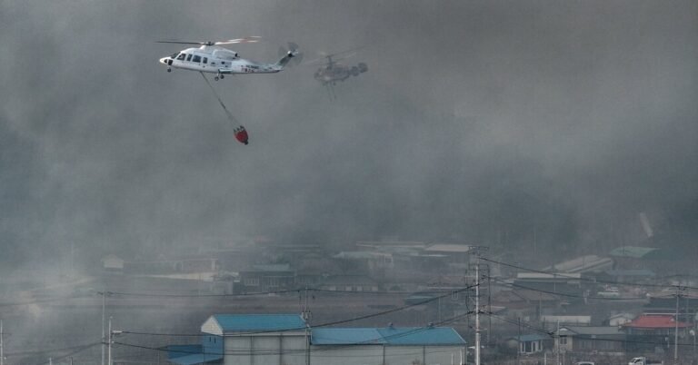 Incêndios florestais na Coréia do Sul matam 4 e feriam 6
