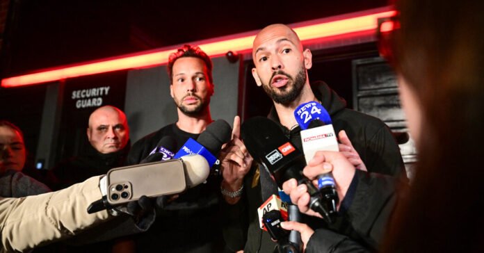 Model que diz que namorou Andrew Tate o acusa de agressão sexual em processo
