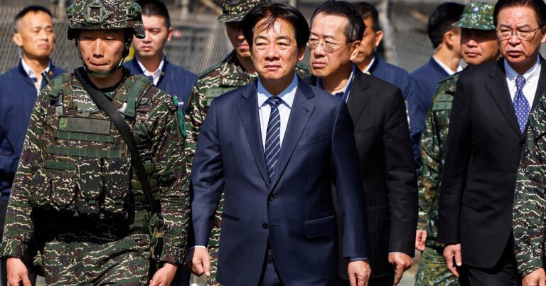 O presidente de Taiwan assume uma postura mais difícil em relação à China
