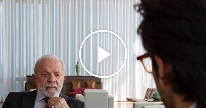 Em conversa com o presidente do Brasil, Lula

